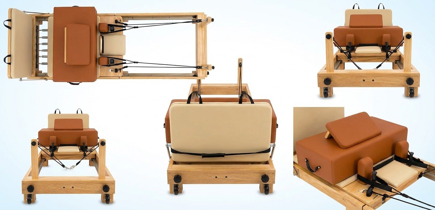 Premium Oak Wood Pilates Reformer - Image 2